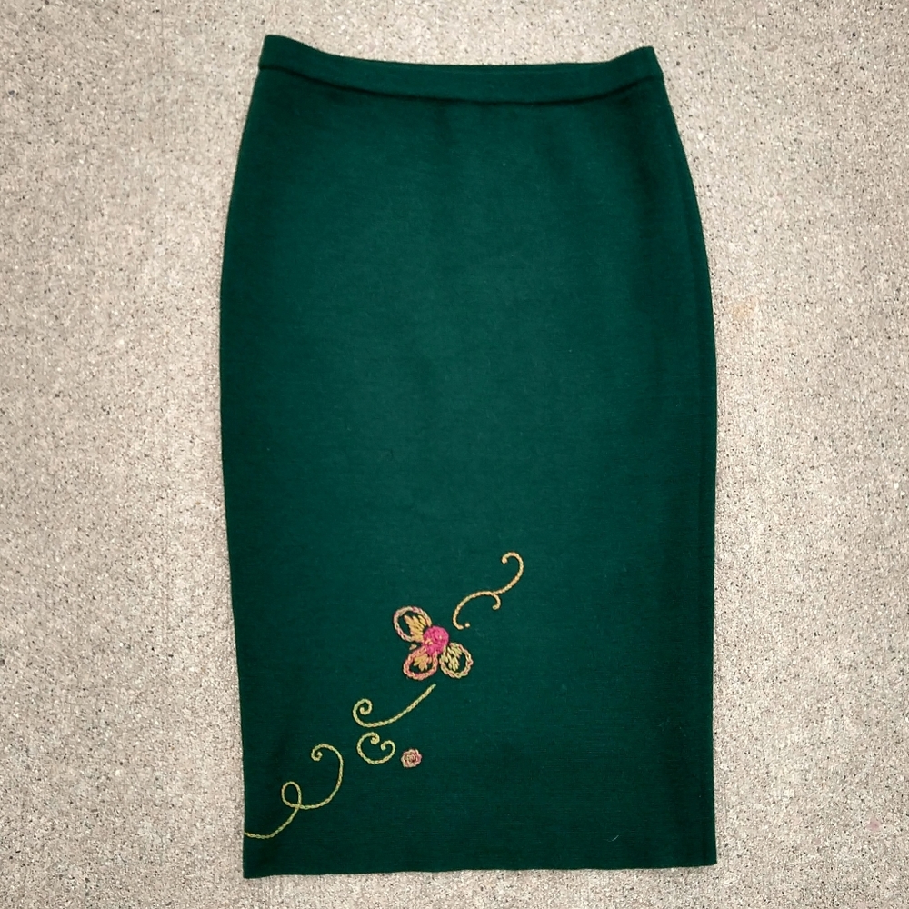vintage SWEATER SKIRT knit wiggle pencil XS 90's